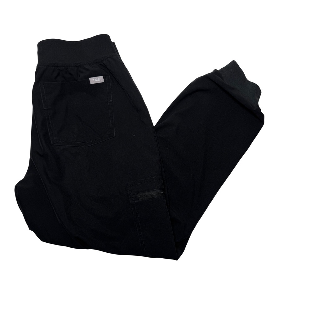 Figs Zamora Jogger FreeX Scrub Pants Lined Women's Size Small Petite Black